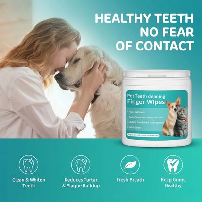 Pet Teeth Cleaning Finger Wipes