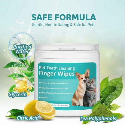 Pet Teeth Cleaning Finger Wipes