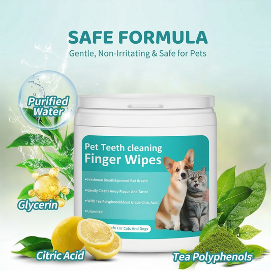 Pet Teeth Cleaning Finger Wipes