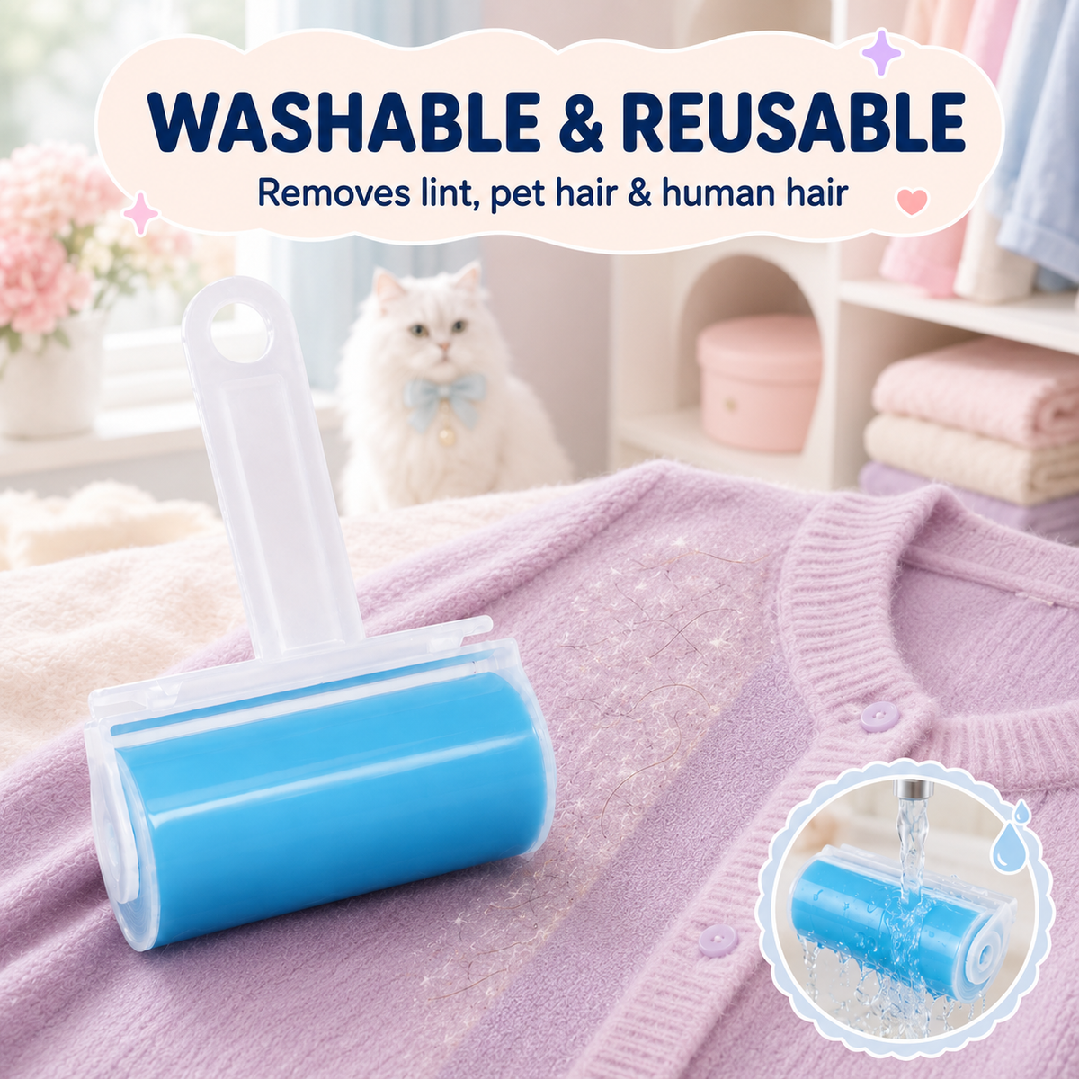 LintLift™ Washable & Reusable Hair Remover Roller
